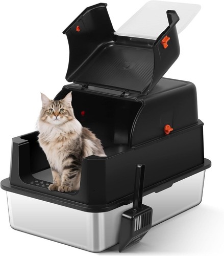 Stainless steel cat litter - cat, box