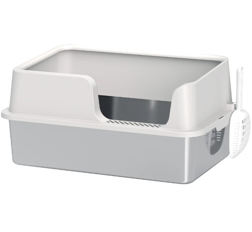 Pawhut stainless steel litter - stainless,