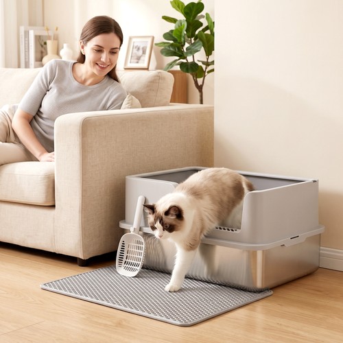 Stainless steel cat litter - steel,
