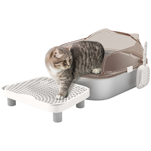Pawhut stainless steel litter - stainless,