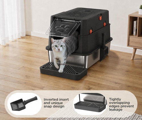 Cat litter box with lid - 3,