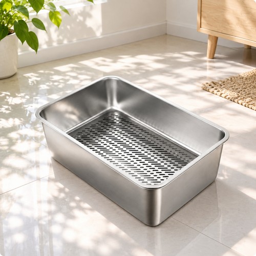 Stainless steel sifting litter - stainless,