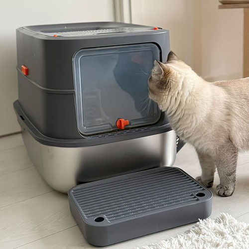 Jumbo hooded cat litter - hooded, box