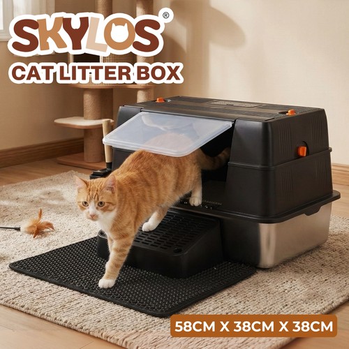 Skylos cat litter box enclosed - litter,