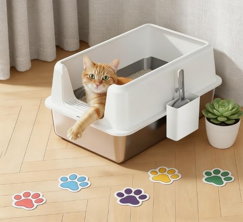 Large stainless steel - large, litter