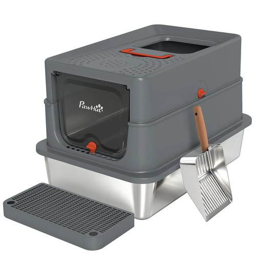 Pawhut stainless steel cat - stainless,