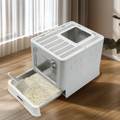 Stainless steel cat - litter, box