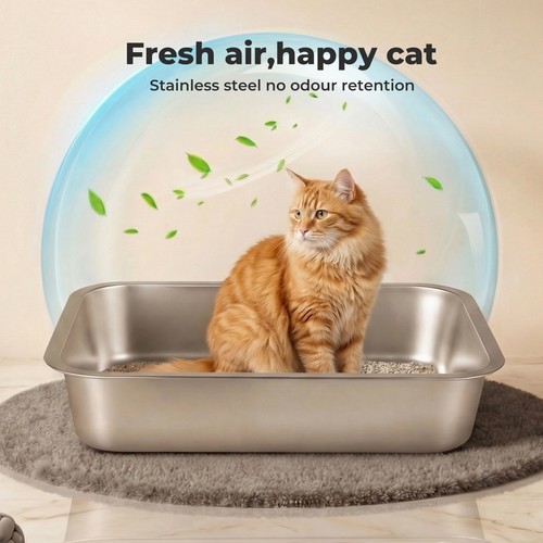 Cat litter box stainless - box,