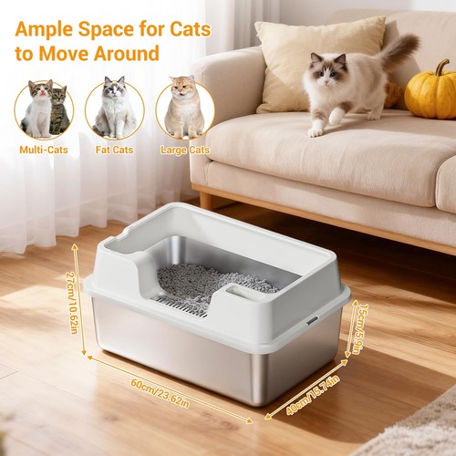 Large stainless steel pet cat - large,
