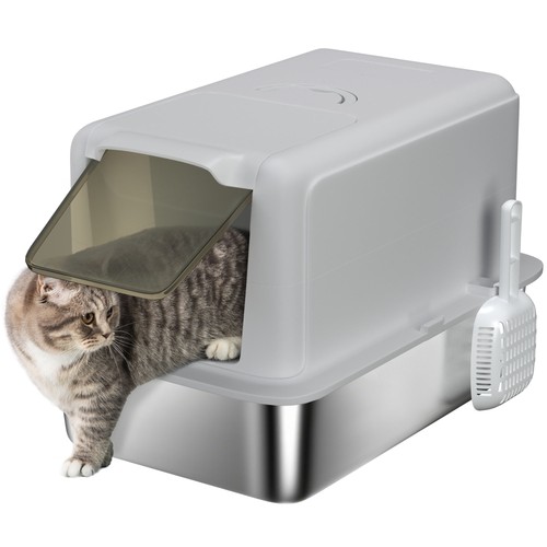 Pawhut stainless steel cat - pawhut,