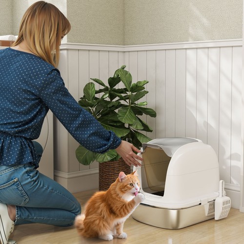Stainless steel cat - litter, box