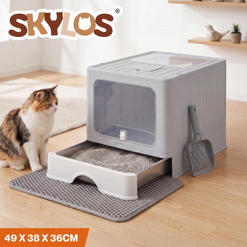 Skylos cat litter box - litter,