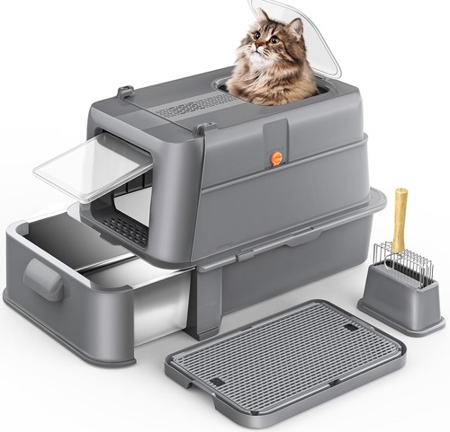 Enclosed stainless steel cat - enclosed,