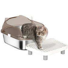 PawHut Stainless Steel Litter