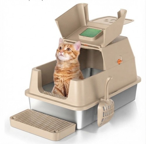 Large stainless steel cat - stainless,