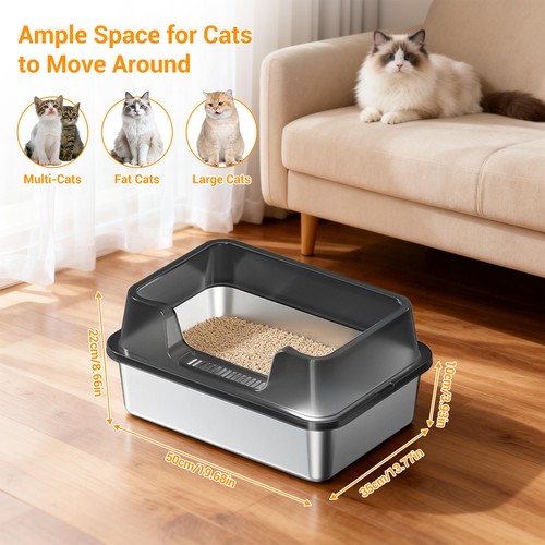 Large stainless steel pet cat - stainless,