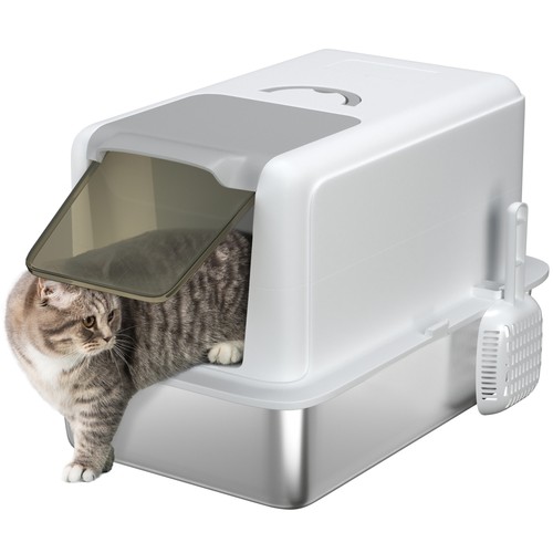 Pawhut stainless steel - steel, cat