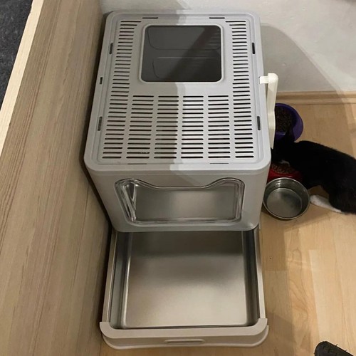 Stainless steel cat - stainless, litter