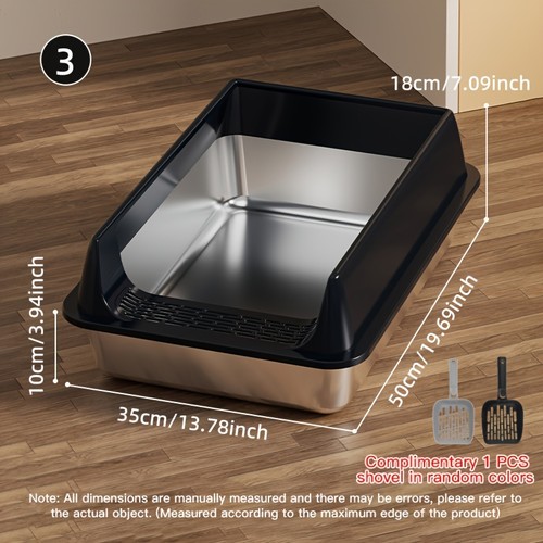 Stainless steel litter box - stainless,