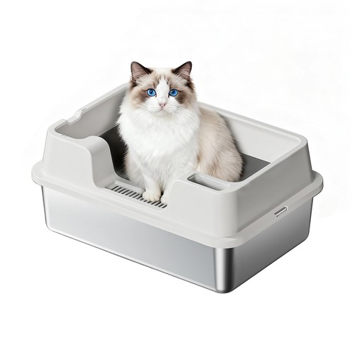 Large stainless steel - large, cat
