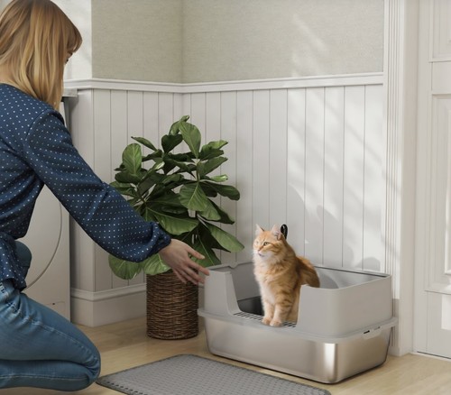 Pawhut stainless steel litter - stainless,