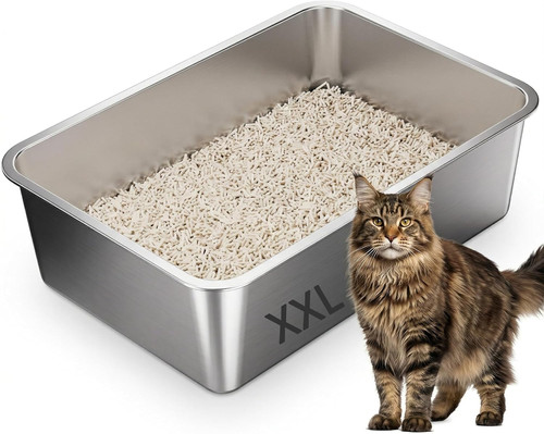 Stainless steel litter box - steel,