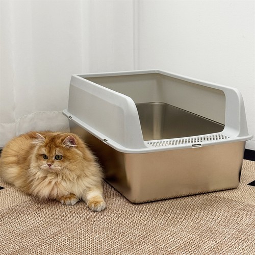Stainless steel litter box - steel,